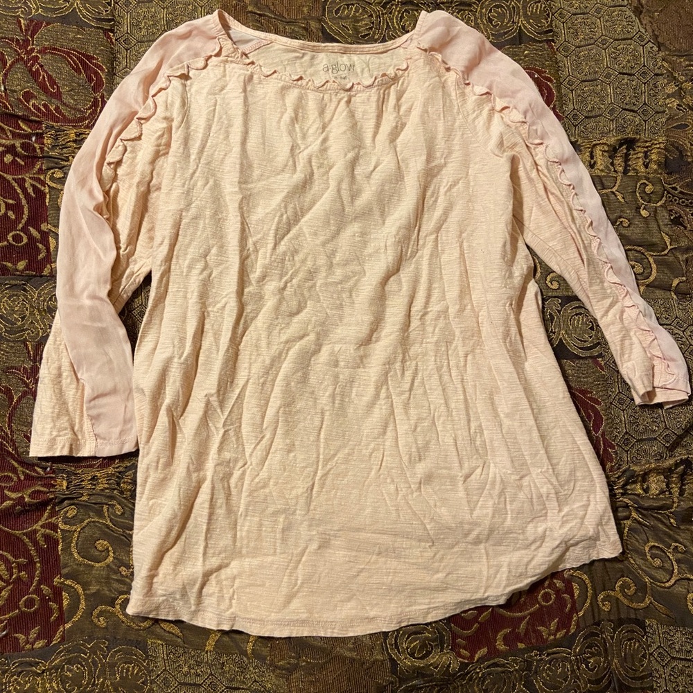 A:glow Blush Pink Medium Maternity Top